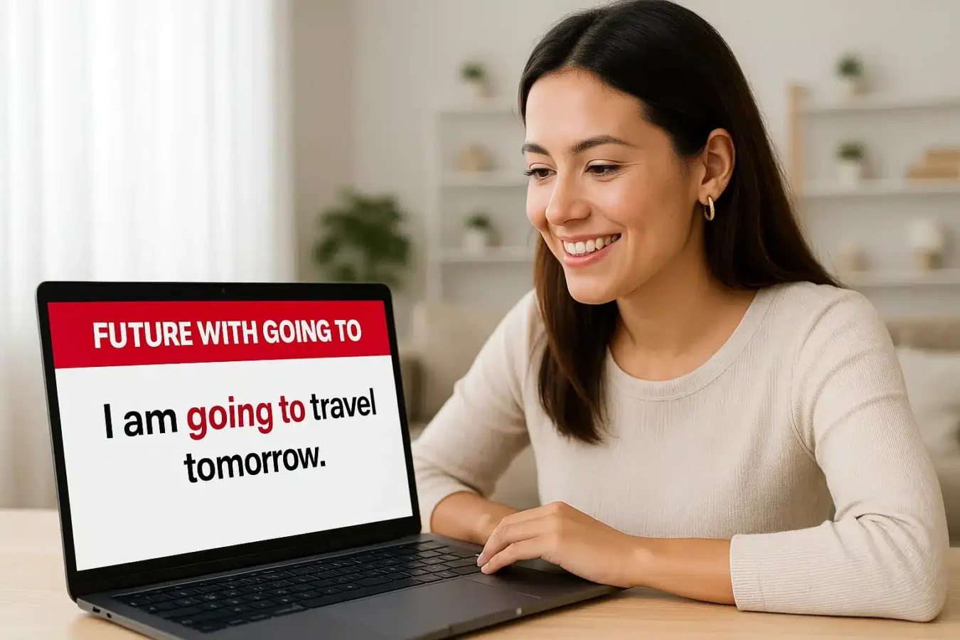 Elementary Grammar Lesson #217G Future with Going To A Digital Going To Redbanner 1350x900