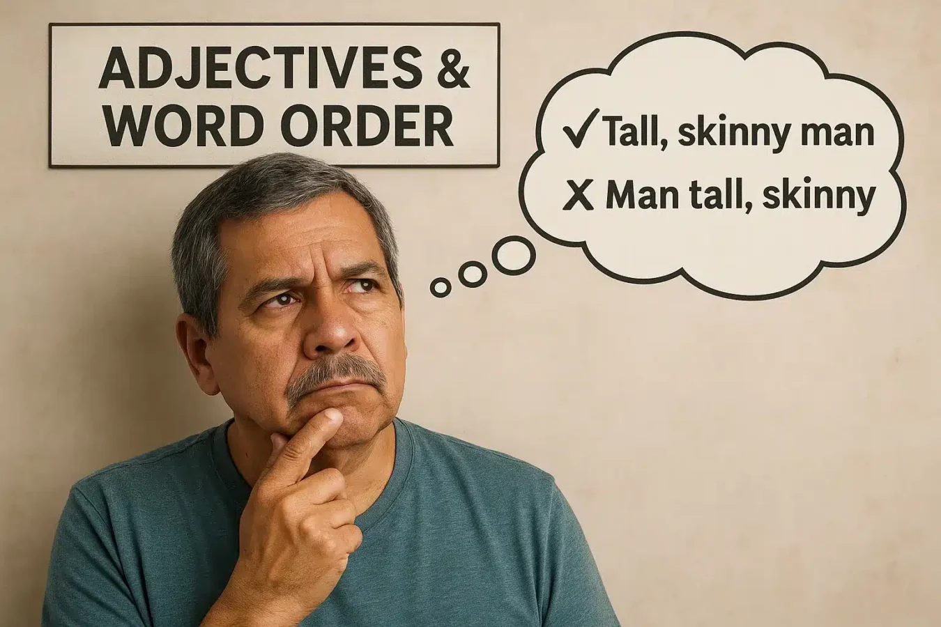 Elementary Grammar Lesson #205G Adjectives & Word Order A Photograph Adjectives Word Order 1 1350x900