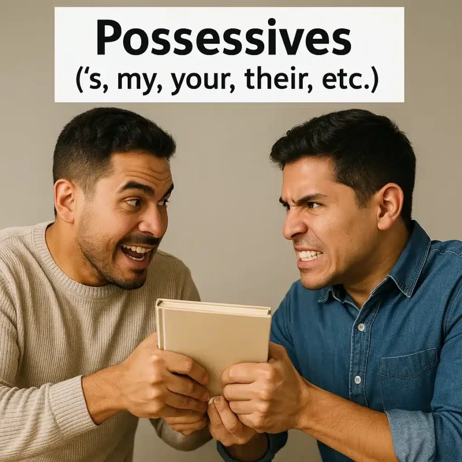 Elementary Grammar Lesson #209G Possessives (’s, my, your, their, etc.) A Photograph Features Two Young Hispanic Or Latino Possessives 900x900