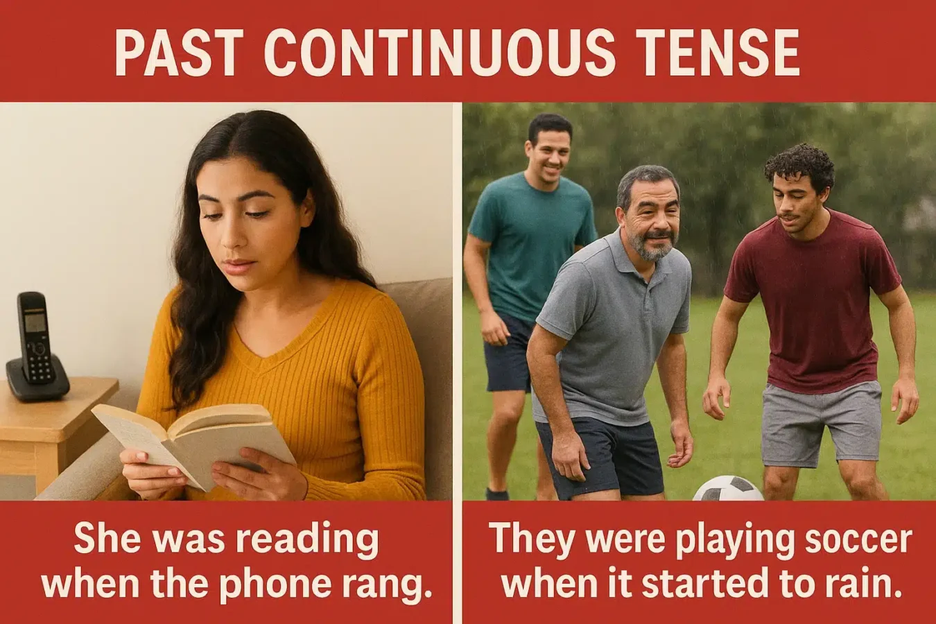 Elementary Grammar Lesson #220G Past Continuous Tense Past Continuous Tense 1350x900