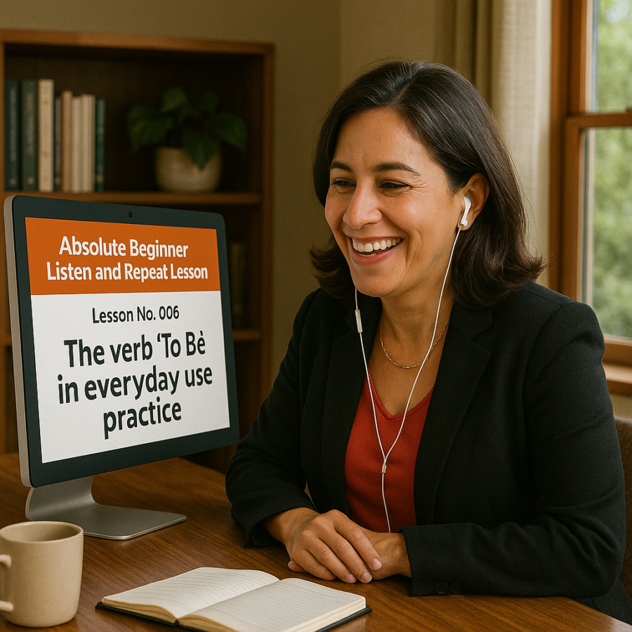 Absolute Beginner Listen & Repeat Lesson #006LR The verb ‘To Be’ in everyday use practice Listen and Repeat Lesson To Be