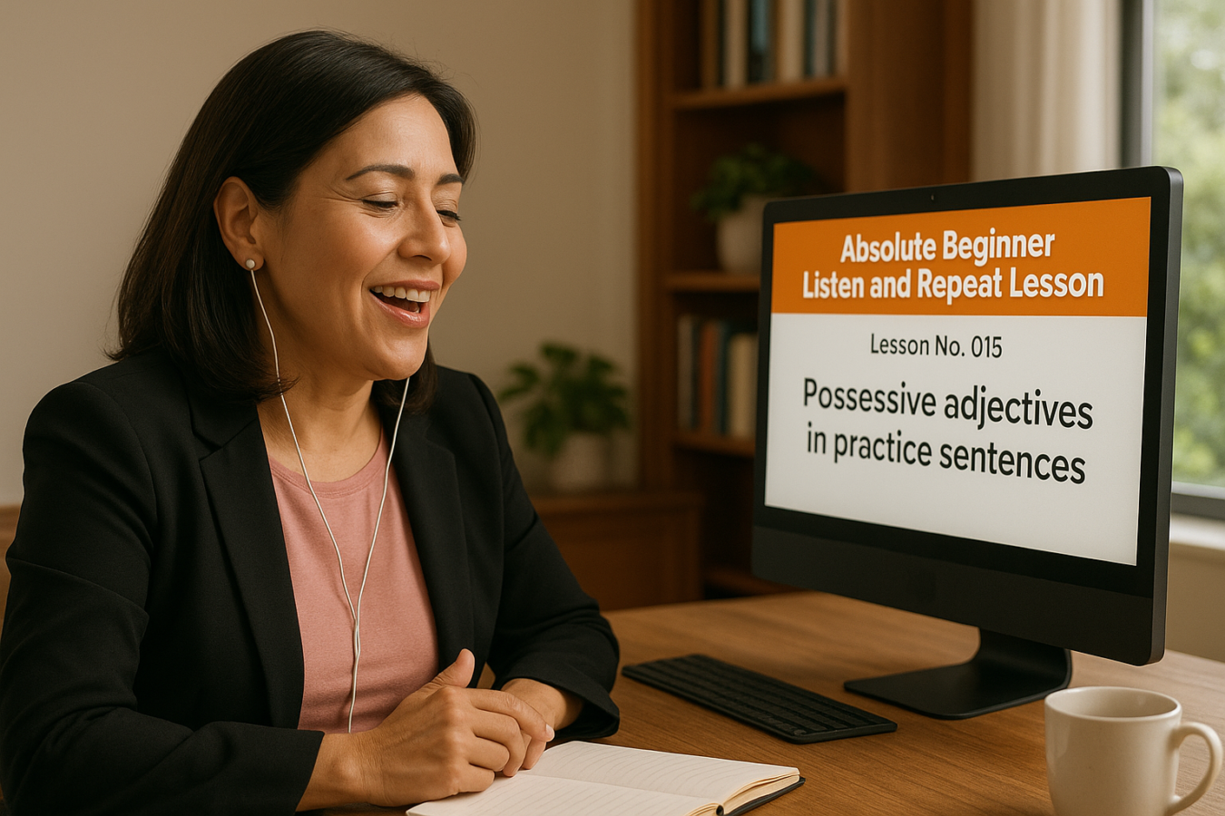 Absolute Beginner Listen & Repeat Lesson #015LR Possessive adjectives in practice sentences Listen and Repeat Lesson Possessive Adjectives