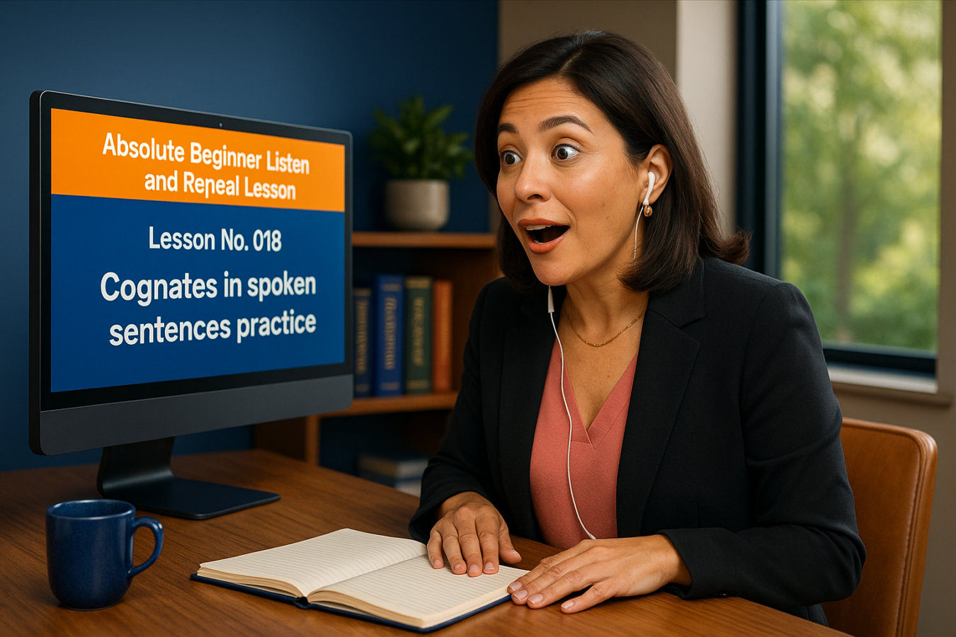 Absolute Beginner Listen & Repeat Lesson #018LR Cognates in spoken sentences practice Listen and Repeat Lesson Cognates