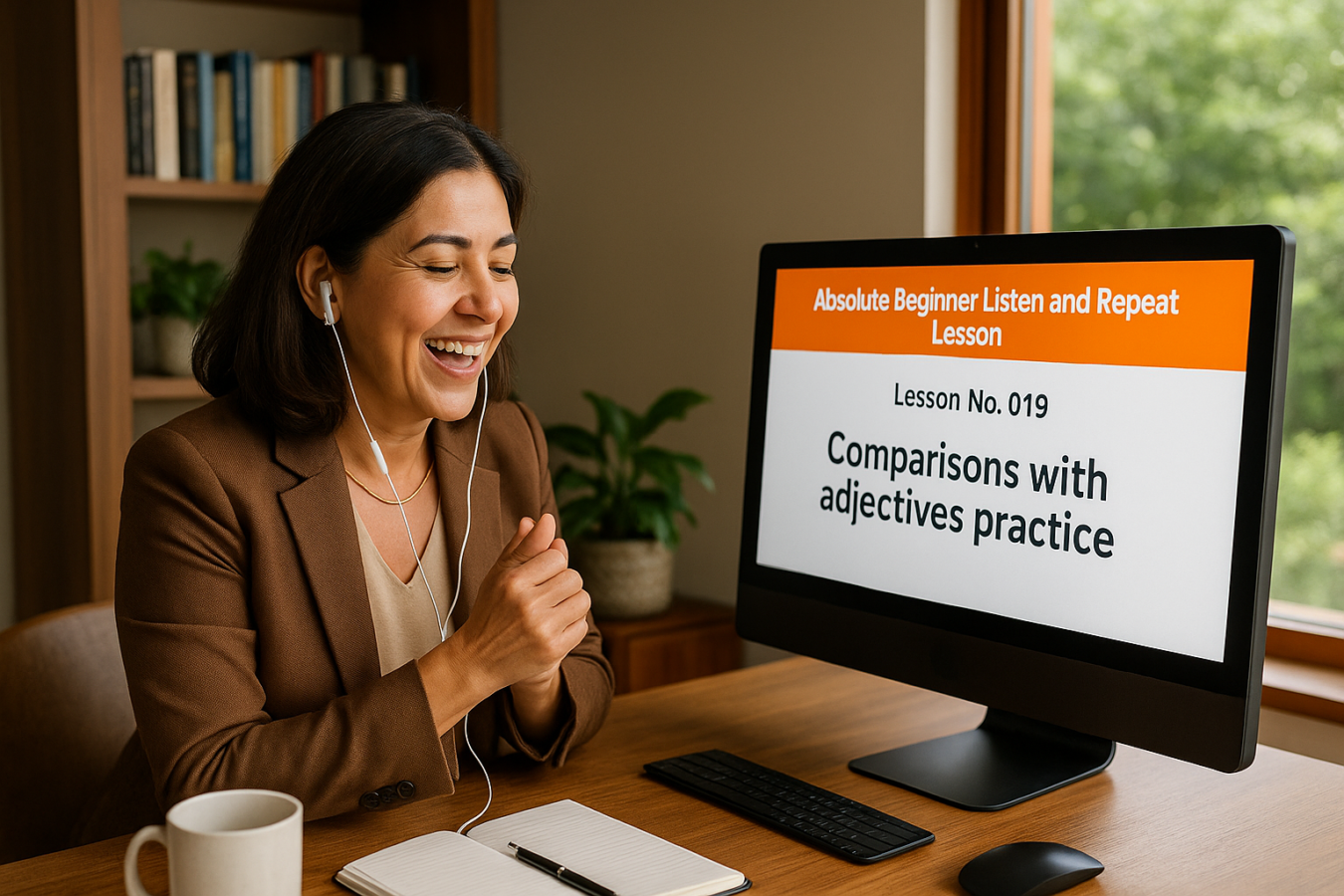 Absolute Beginner Listen & Repeat Lesson #019LR Comparisons with adjectives practice Listen and Repeat Lesson Comparisons