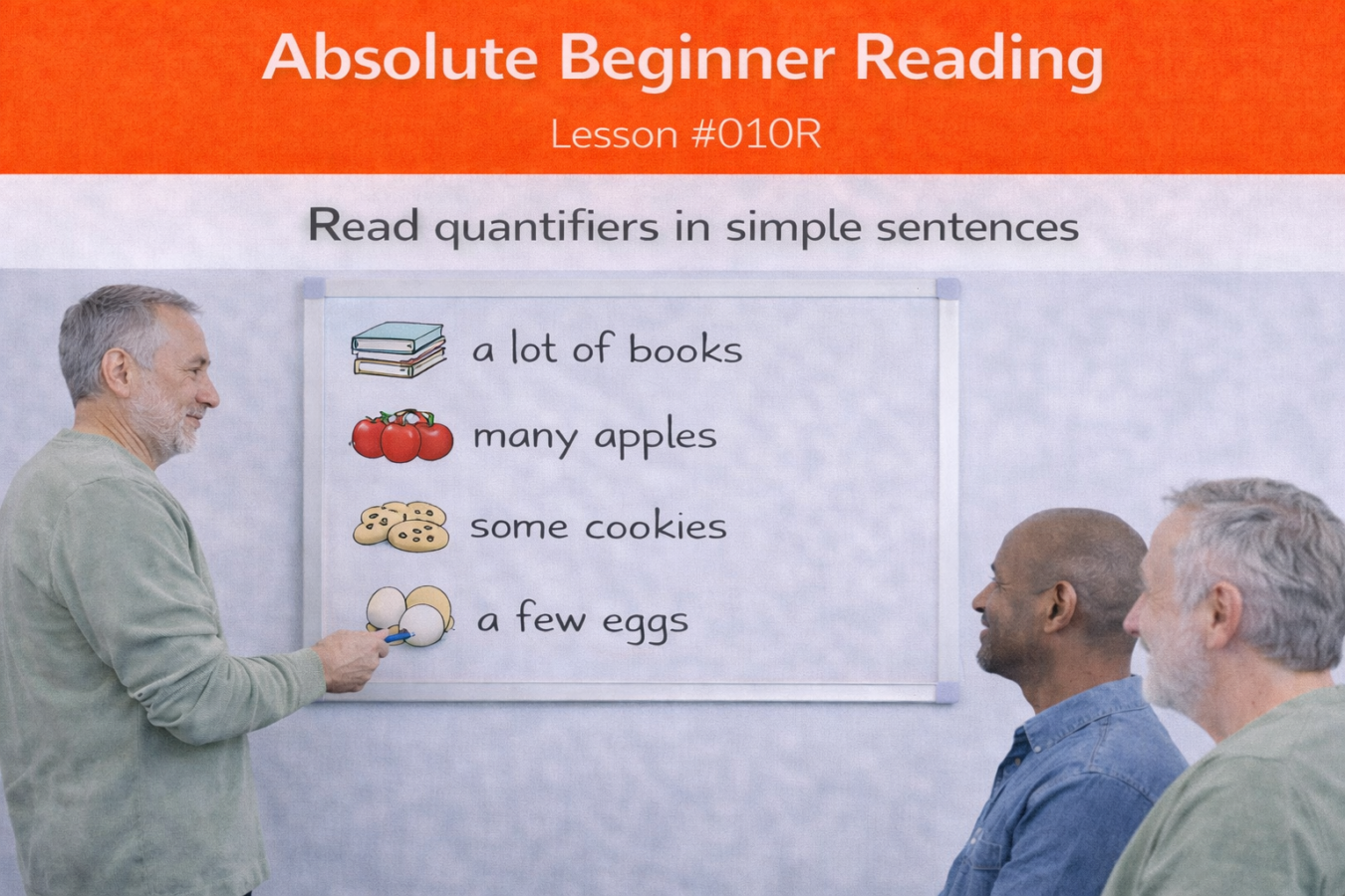 Absolute Beginner Reading Lesson #010R Recognize Quantifiers in Simple Sentences absolute beginner reading #010r
