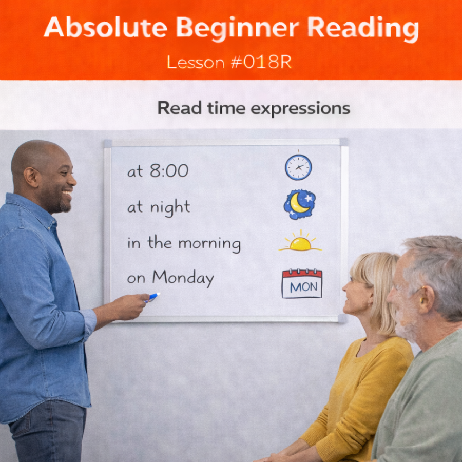 Absolute Beginner Reading Lesson #018R Recognize Simple Negative Sentences in the Present Tense absolute beginner reading #018r