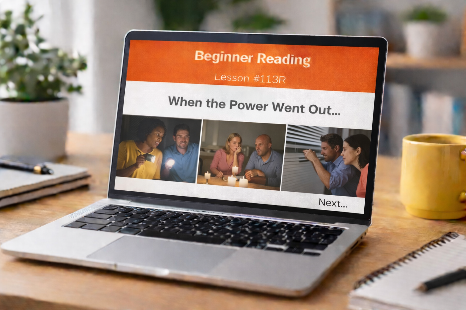 Beginner Reading Lesson #113R When the Power Went Out…