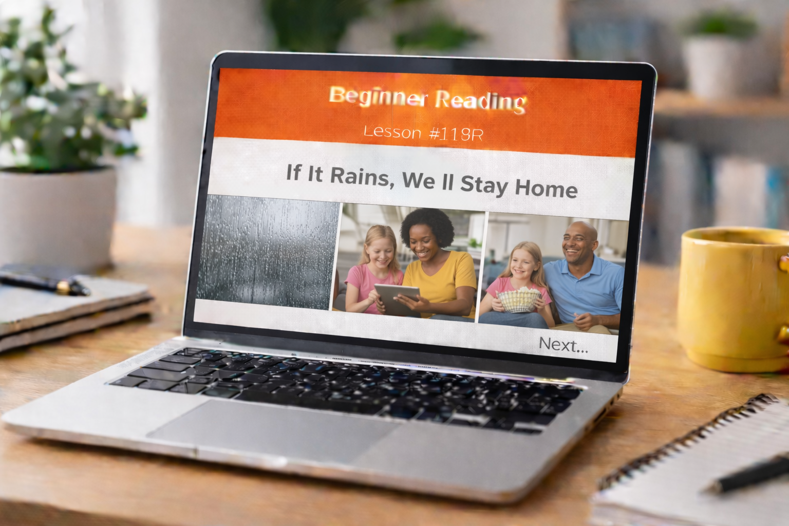 Beginner Reading Lesson #119R If It Rains, We’ll Stay Home