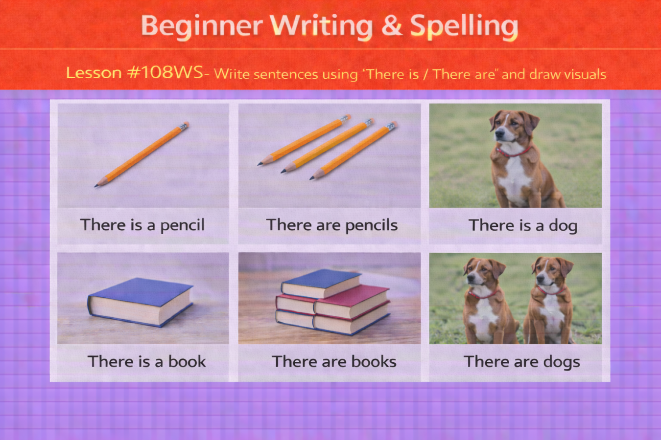 Beginner Writing and Spelling Lesson #117WS Write 2 paragraphs utilizing 10 common regular verbs in Present Tense Beginner Writing And Spelling 117WS 1350x900